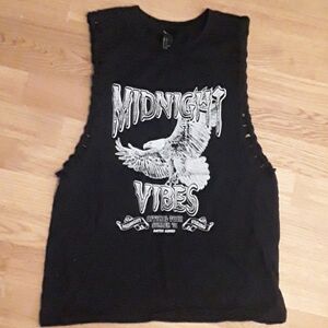Like new black logo  muscle tee